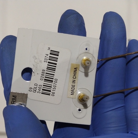 Gold Tone Blue Feather 6.5" Drop Long Post Earrings - Women's  Fashion Jewelry - Picture 6 of 6